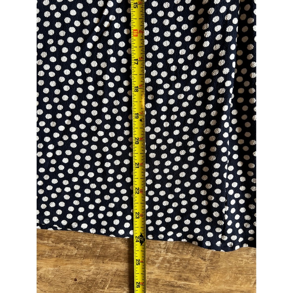 Boden Navy Polka Dot V-Neck‎ Blouse Size 12 Short Sleeve Business Casual - Picture 11 of 11